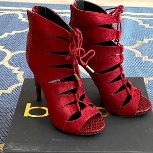 Burgundy red BEBE heels